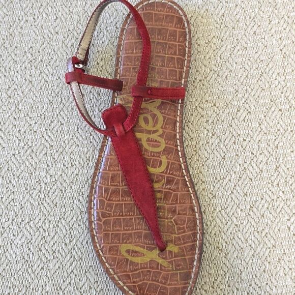 Sam Edleman Burgundy Suede Gigi Thong Sandals - Size 8.5 - Picture 9 of 15